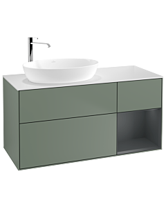 Villeroy und Boch Finion Villeroy und Boch Finion F931HGGM 120cm, cover plate white matt, shelves midnight matt lacquer, Olive Matt Lacquer