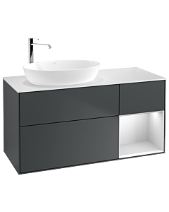 Villeroy und Boch Finion Villeroy und Boch Finion F931MTHG 120cm, cover plate white matt, shelves white matt lacquer, midnight Blue Matt Lacquer