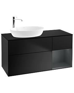Villeroy und Boch Finion Villeroy und Boch Finion F932HGPD 120cm, cover plate black matt, shelves midnight matt lacquer, black matt lacquer