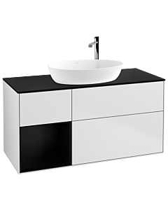 Villeroy und Boch Finion Villeroy und Boch Finion F942PDMT 120cm, cover plate black matt, shelves black matt lacquer, white matt lacquer
