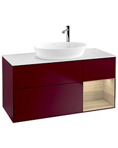 Villeroy und Boch Finion Villeroy und Boch Finion F951PCHB 120cm, cover plate white matt, shelves Oak Veneer , Peony Matt