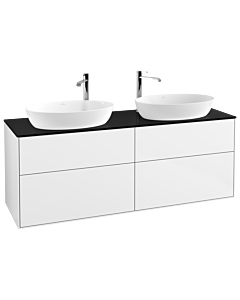 Villeroy und Boch Finion Villeroy und Boch F96200GF 160x60,3cm, plaque de recouvrement noir mat, laqué blanc brillant