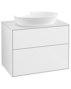 Villeroy und Boch Finion Waschtischunterschrank F99100GF 80x60,3cm, Abdeckplatte white matt, Glossy white lacquer