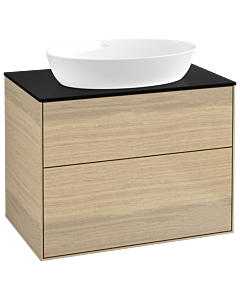 Villeroy und Boch Finion F99200PC 80x60.3cm, plaque de recouvrement noir mat, Oak Veneer