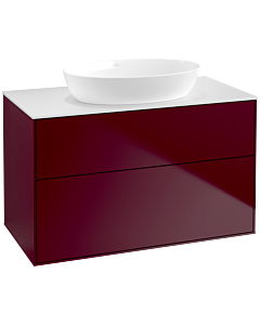 Villeroy und Boch Finion Waschtischunterschrank FA0100HB 100x60,3cm, Abdeckplatte white matt, Peony Matt