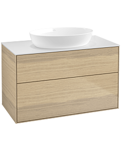 Villeroy und Boch Finion Villeroy und Boch FA0100PC 100x60,3cm, plaque de finition blanc mat, Oak Veneer