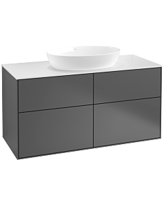 Villeroy und Boch Finion Waschtischunterschrank FA3100GK 120x60,3cm, Abdeckplatte white matt, Anthracite matt
