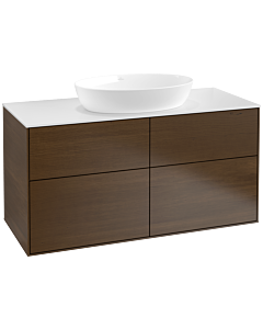 Villeroy und Boch Finion Villeroy und Boch Finion FA3100GN 120x60.3cm, cover plate white matt, walnut veneer