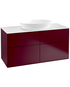 Villeroy und Boch Finion Waschtischunterschrank FA3100HB 120x60,3cm, Abdeckplatte white matt, Peony Matt