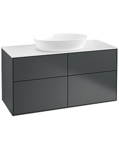 Villeroy und Boch Finion FA3100HG 120x60.3cm, plaque de recouvrement blanc mat, Midnight Blue Matt Lacquer