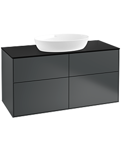 Villeroy und Boch Finion Waschtischunterschrank FA3200HG 120x60,3cm, Abdeckplatte black matt, Midnight Blue Matt Lacquer