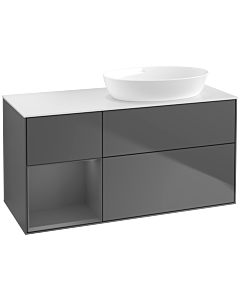 Villeroy und Boch Finion Villeroy und Boch Finion FA41GKGK 120cm, cover plate white matt, shelves anthracite matt lacquer, anthracite matt