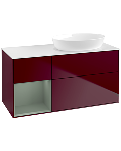 Villeroy und Boch Finion Villeroy und Boch Finion FA41GMHB 120cm, cover plate white matt, shelves olive matt lacquer, Peony Matt