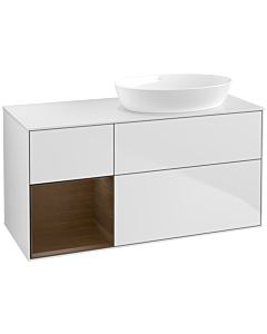 Villeroy und Boch Finion Villeroy und Boch Finion FA41GNMT 120cm, cover plate white matt, shelves Walnut Veneer , white matt lacquer