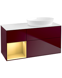 Villeroy und Boch Finion Villeroy und Boch Finion FA41HFHB 120cm, cover plate white matt, shelves gold matt lacquer, Peony Matt