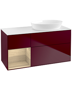 Villeroy und Boch Finion Villeroy und Boch Finion FA41PCHB 120cm, cover plate white matt, shelves Oak Veneer , Peony Matt