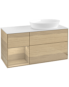 Villeroy und Boch Finion Villeroy und Boch Finion FA41PCPC 120cm, cover plate white matt, shelves Oak Veneer , Oak Veneer