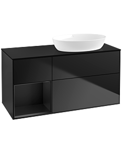 Villeroy und Boch Finion Villeroy und Boch Finion FA42PDPD 120cm, cover plate black matt, shelves black matt lacquer, black matt lacquer