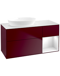 Villeroy und Boch Finion Villeroy und Boch Finion FA51GFHB 120cm, cover plate white matt, shelves Glossy white lacquer, Peony Matt