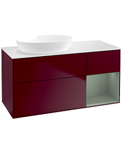Villeroy und Boch Finion Villeroy und Boch Finion FA51GMHB 120cm, cover plate white matt, shelves olive matt lacquer, Peony Matt