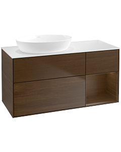 Villeroy und Boch Finion Villeroy und Boch Finion FA51GNGN 120cm, cover plate white matt, shelves Walnut Veneer , Walnut Veneer veneer