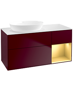 Villeroy und Boch Finion Villeroy und Boch Finion FA51HFHB 120cm, cover plate white matt, shelves gold matt lacquer, Peony Matt