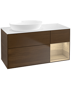 Villeroy und Boch Finion Villeroy und Boch Finion FA51PCGN 120cm, cover plate white matt, shelves Oak Veneer , Oak Veneer veneer