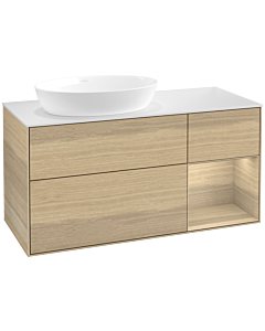 Villeroy und Boch Finion Villeroy und Boch Finion FA51PCPC 120cm, cover plate white matt, shelves Oak Veneer , Oak Veneer