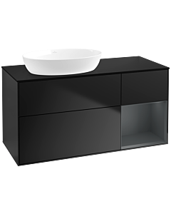 Villeroy und Boch Finion Villeroy und Boch Finion FA52HGPD 120cm, cover plate black matt, shelves midnight matt lacquer, black matt lacquer