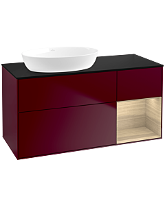 Villeroy und Boch Finion Villeroy und Boch Finion FA52PCHB 120cm, cover plate black matt, shelves Oak Veneer , Peony Matt