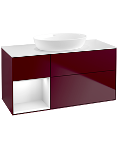Villeroy und Boch Finion Villeroy und Boch Finion FA61GFHB 120cm, cover plate white matt, shelves Glossy white lacquer, Peony Matt