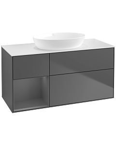 Villeroy und Boch Finion Villeroy und Boch Finion FA61GKGK 120cm, cover plate white matt, shelves anthracite matt lacquer, anthracite matt