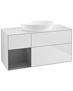 Villeroy und Boch Finion Villeroy und Boch Finion FA61GKMT 120cm, cover plate white matt, shelves anthracite matt lacquer, white matt lacquer
