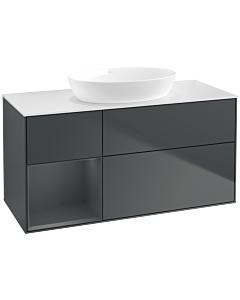 Villeroy und Boch Finion Villeroy und Boch Finion FA61HGHG 120cm, cover plate white matt, shelves Midnight matt lacquer, Midnight Blue Matt Lacquer