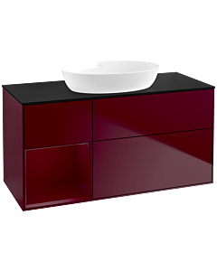Villeroy und Boch Finion Villeroy und Boch Finion FA62HBHB 120cm, cover plate black matt, shelves Peony matt lacquer, Peony Matt