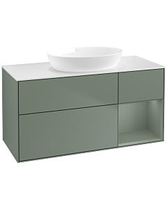 Villeroy und Boch Finion Villeroy und Boch Finion FA71GMGM 120cm, cover plate white matt, shelves olive matt lacquer, Olive Matt Lacquer