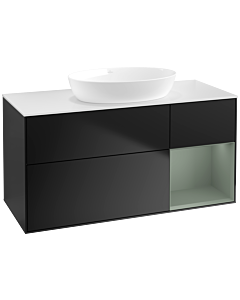 Villeroy und Boch Finion Villeroy und Boch Finion FA71GMPD 120cm, cover plate white matt, shelves olive matt lacquer, black matt lacquer