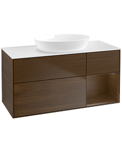 Villeroy und Boch Finion Villeroy und Boch Finion FA71GNGN 120cm, cover plate white matt, shelves Walnut Veneer , Walnut Veneer veneer