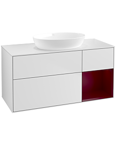 Villeroy und Boch Finion Villeroy und Boch Finion FA71HBMT 120cm, cover plate white matt, shelves Peony matt lacquer, white matt lacquer