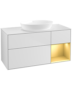 Villeroy und Boch Finion Villeroy und Boch Finion FA71HFMT 120cm, cover plate white matt, shelves gold matt lacquer, white matt lacquer