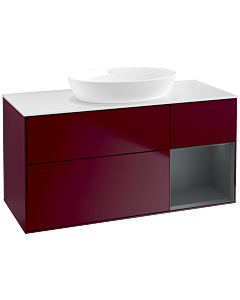 Villeroy und Boch Finion Villeroy und Boch Finion FA71HGHB 120cm, cover plate white matt, shelves midnight matt lacquer, Peony Matt