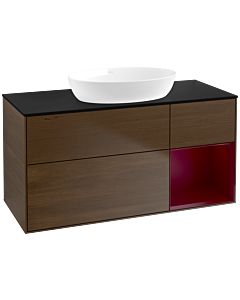Villeroy und Boch Finion Villeroy und Boch Finion FA72HBGN 120cm, cover plate black matt, shelves Peony matt lacquer, Peony veneer
