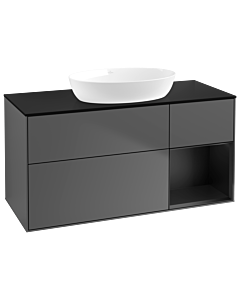 Villeroy und Boch Finion Villeroy und Boch Finion FA72PDGK 120cm, cover plate black matt, shelves black matt lacquer, anthracite matt