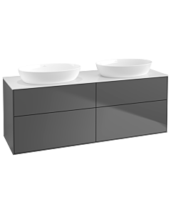 Villeroy und Boch Finion Waschtischunterschrank FA8100GK 160x60,3cm, Abdeckplatte white matt, Anthracite matt