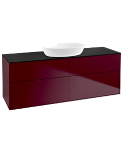 Villeroy und Boch Finion FA9200HB 160x60.3cm, plaque de recouvrement noir mat, Peony Matt