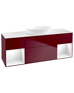 Villeroy und Boch Finion Villeroy und Boch Finion FD01GFHB 120cm, cover plate white matt, shelves Glossy white lacquer, Peony Matt