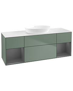 Villeroy und Boch Finion Villeroy und Boch Finion FD01GKGM 120cm, cover plate white matt, shelves anthracite matt lacquer, Olive Matt Lacquer
