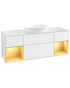 Villeroy und Boch Finion Villeroy und Boch Finion FD01HFGF 120cm, cover plate white matt, shelves gold matt lacquer, glossy white lacquer