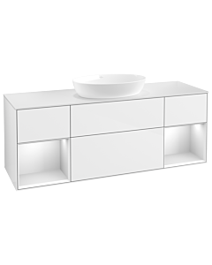 Villeroy und Boch Finion Villeroy und Boch Finion FD01MTGF 120cm, cover plate white matt, shelves white matt lacquer, glossy white lacquer
