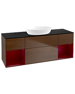 Villeroy und Boch Finion Villeroy und Boch Finion FD02HBGN 120cm, cover plate black matt, shelves Peony matt lacquer, Peony veneer